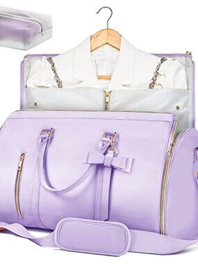 Garment Duffel Bag Carry On Suit Travel Bag Wrinkle Free Weekender Shoe Pocket